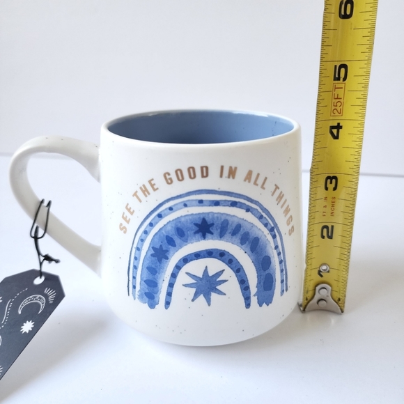 Astrological star quote blue white Ceramic mug cup New - Picture 2 of 5